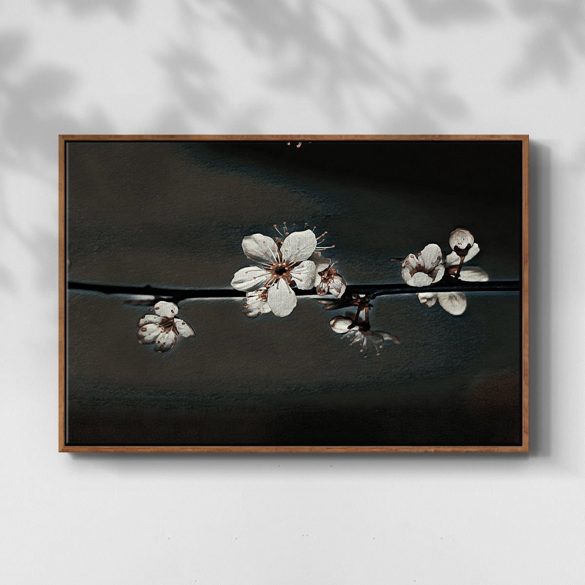 Vintage Botanical Print-XXXVIII By Wexford Home Framed in Walnut Wood Gallery Wrapped Canvas 25 in. x 37 in.