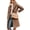 Camel, variant on Women's Winter Wool Coat Casual Notch Lapel Single-Breasted Peacoat