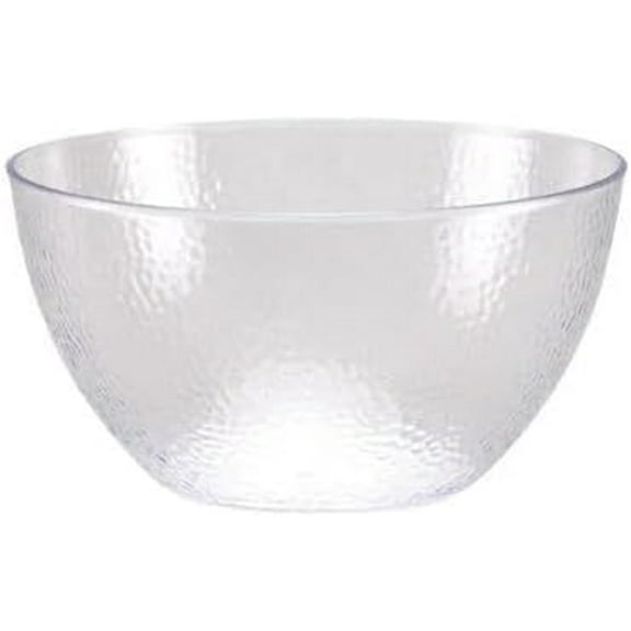 EcoQuality 60oz Clear Plastic Bowl - Elegant Disposable Serving Bowl for Appetizers, Salads, Desserts, and Party Snacks - Perfect for Catering, Weddings, and Events (1)