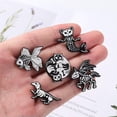 thumbnail image 6 of GKNET Black Skull Cat Enamel Pin Lapel Collar Pin Corsage Brooch Women Men Delicate Jewelry -17, 6 of 9