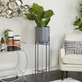 thumbnail image 2 of CosmoLiving by Cosmopolitan 13" x 42" Indoor Outdoor Dome Gray Metal Planter with Removable Stand, 2 of 9
