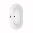 thumbnail image 4 of Carissa 60 Inch Freestanding Bathtub in White with Floor Mounted Faucet, Drain and Overflow Trim in Matte Black, 4 of 5