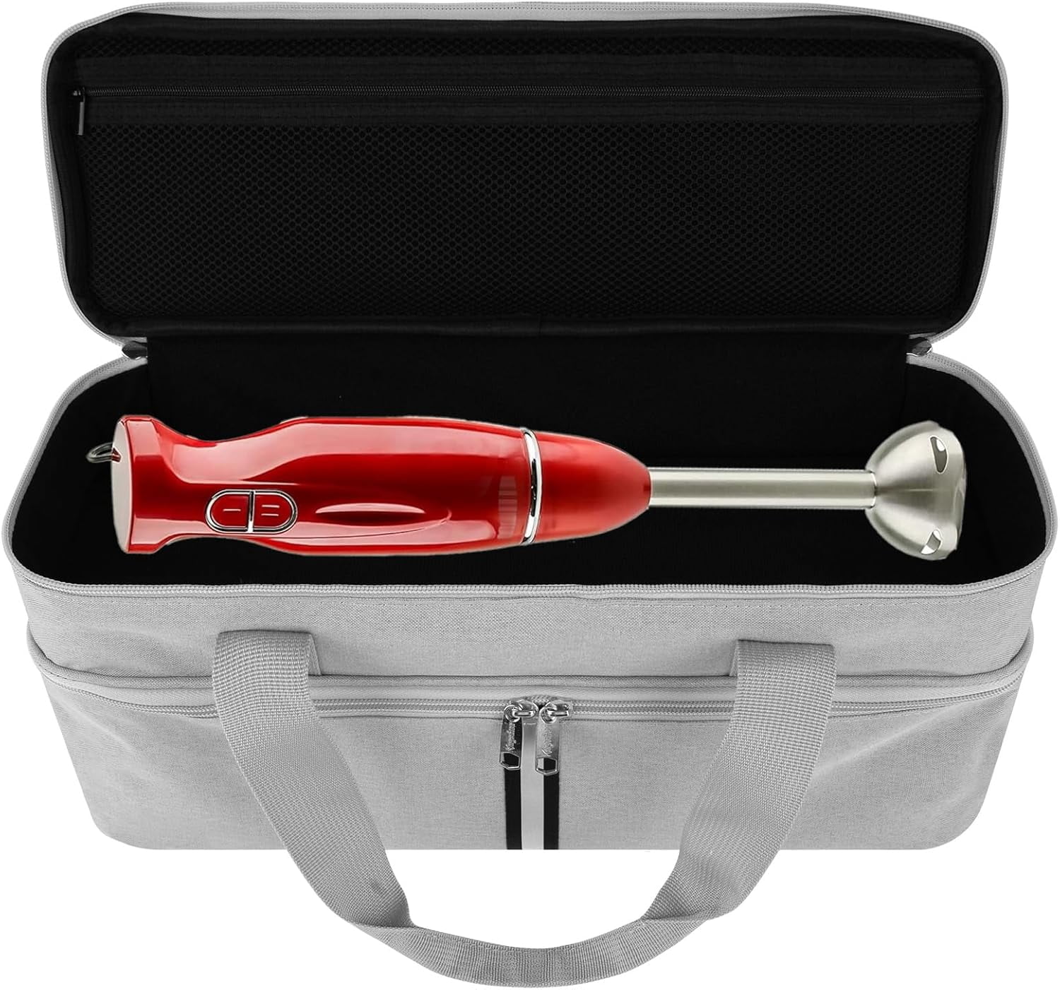 Immersion Hand Blender Stora Bag - Light Grey, Portable Handheld/Stick Blender Travel Organizer (Bag Only)