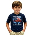 thumbnail image 4 of CONZONE 250Th Anniversary Usa T Shirts For Children Boys Short Sleeve Graphic Prints Crew Neck Fashionable Tops Navy Size 8-9 Years, 4 of 4