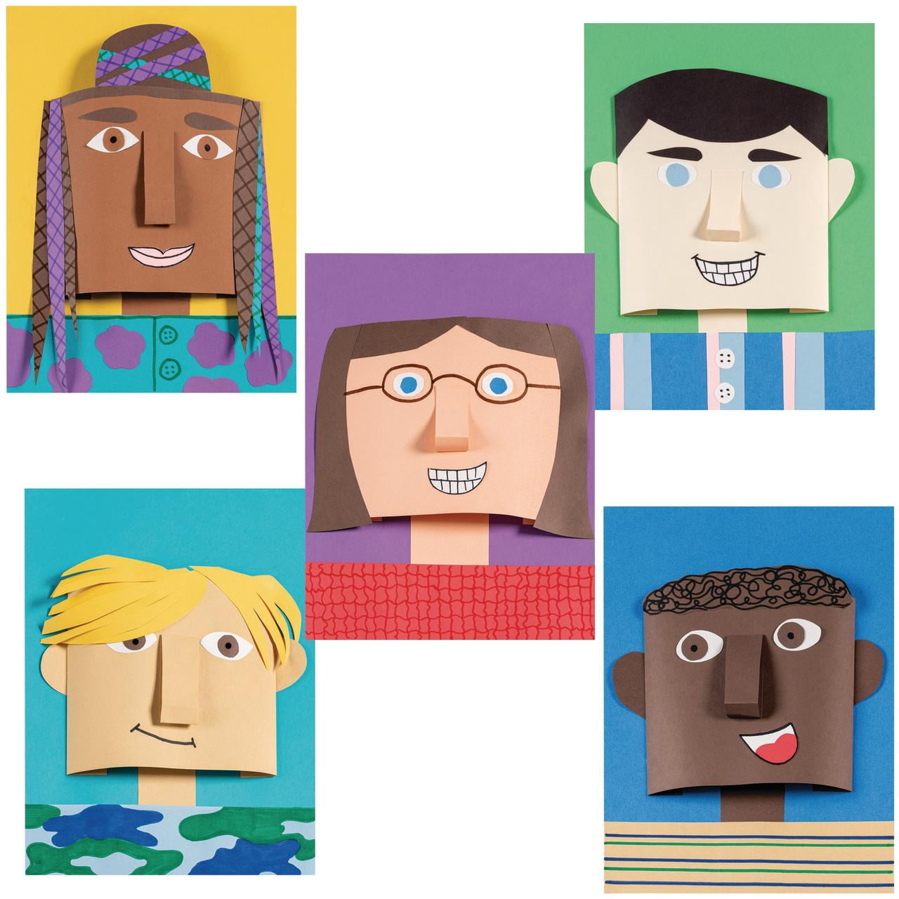 Tru-Ray Shades of Me Construction Paper, Heavyweight, 5 Assorted Skin Tone Colors, 12" x 18", 50 Sheets Per Pack, 2 Packs