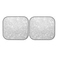 thumbnail image 3 of Uemuo Silver Glitter Printed 2 PCS Car Windshield Sun Shade, Auto Sun Heat and UV Rays Blocker, Foldable Automotive Front Window Sunshade Protector, 3 of 7