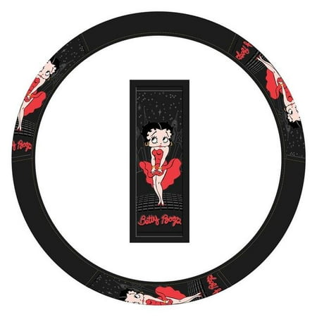 Plasticolor Steering Wheel Cover - Plasticolor 006709R01 Betty Boop Skyline Steering Wheel Cover