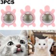 thumbnail image 5 of Kuymtek Catnip Toys Rotatable Cat Wall Stick-On Ball Suministros para (Rosa), 5 of 5