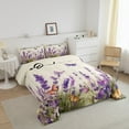 thumbnail image 3 of YST Purple Lavender Bedding Set, Spring Watercolor Flowers, Garden Style, King, 3 of 6