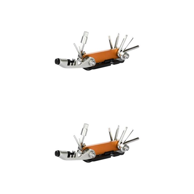 Baohd Bike Repairing Set Portable Multi-Function Cycling Mechanic Repair Tool Kit with Screwdriver Chain Rivet Extractor Socket Wrench Orange 2PCS
