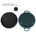 thumbnail image 3 of Flavehc Braiser Enameled Cast Iron Braiser 2.25 qt Braiser Pan with Lid Slateblue Shallow Cast Iron Casserole Braiser Pan with Handels, 3 of 7