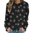 thumbnail image 5 of VKOYWKM Crew Neck Sweatshirts Women Halloween Spiderweb Sweatshirt Oversized Sweatshirt Long Sleeve Pullover Tops Spooky Graphic Sweatshirts, 5 of 6