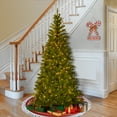 thumbnail image 2 of National Tree Company 7.5 ft. Pre-Lit Artificial Slim Christmas Tree, Green, Aspen Spruce, Clear Lights, Includes Stand, 2 of 2