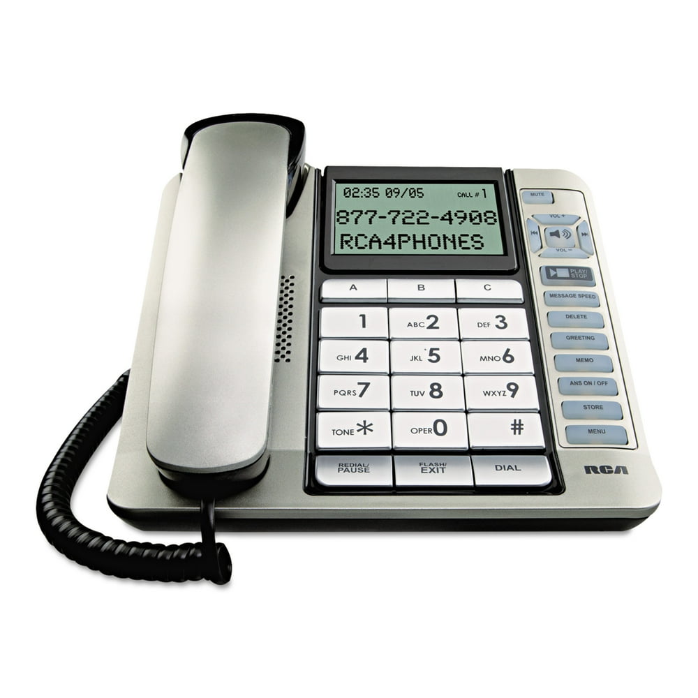 Rca 11141bsga Corded Desktop Phone With Caller Id & Digital Answering