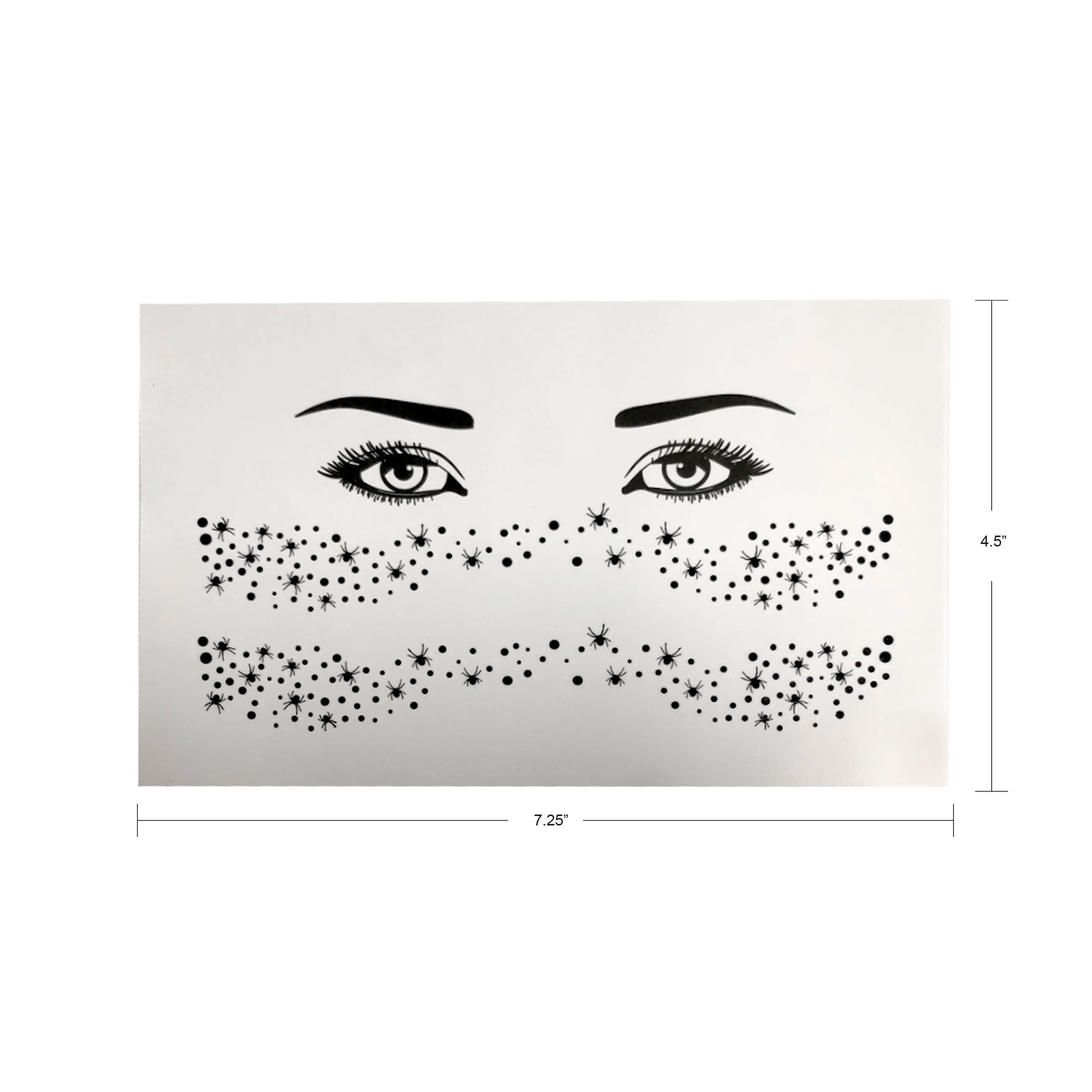 Halloween Makeup, Metallic Freckles Temporary Tattoos - Gold and Black Adhesive Body Art, by Goodmark