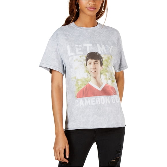 Camiseta gráfica True Vintage Let My Cameron Go para mujer gris mediana