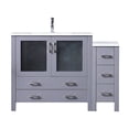 thumbnail image 2 of 48" W X 18.25" D Dark Grey Bath Vanity, Side Cabinet, White Ceramic Countertop & Faucet, Soft Close, Abundant Storage, Scratch And Stain Finish 48 In. Vanity With Top Storage Capacity,, 2 of 2
