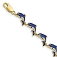 thumbnail image 6 of 14k Yellow Gold Enameled Dolphin Bracelet, 6 of 7