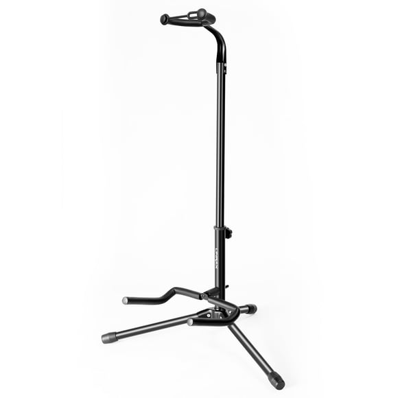 Linrax Support de Guitare avec Support de Cou, Support de Guitare Pliant, Hauteur Réglable, Bras en Caoutchouc et en Mousse Antidérapants, Support Universel pour Guitare pour un