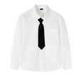 thumbnail image 1 of YTDSCS Chemises Habillées pour Garçons Tout-Petits, Robe Blanche 3-16 Ans, Chemise à Manches Longues Boutonnée, Robe Formelle en Coton pour Printemps Automne avec Nœud Papillon, 1 of 9