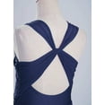 thumbnail image 5 of iixpin Lyrical Dance Dress for Girls Latin Jazz Ballet Dance Leotard Dress Skating Outfits Ballroom Dancewear Navy Blue 14, 5 of 7