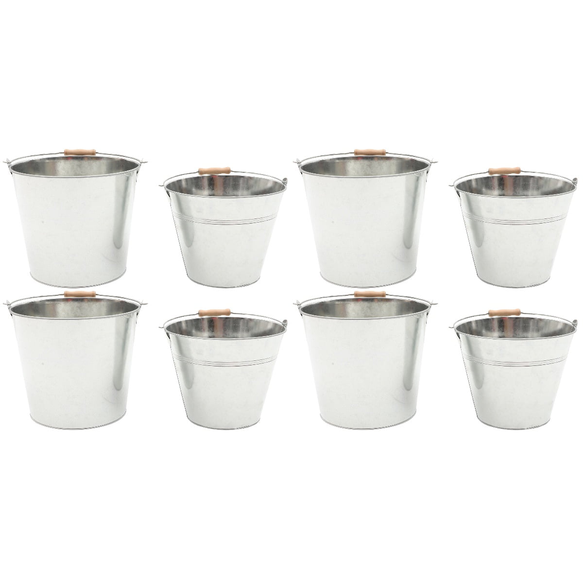 Bestonzon 4 pcs Iron Storage Buckets Fireplace Ash Buckets Charcoal