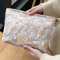 thumbnail image 4 of Bolso Mano Maquillaje Floral Aseo Vintage Gran Capacidad para Mujer, 4 of 9