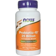 (4 Pack) Now Foods, Probiotic-10 25 Billion, 100 Veggie Caps