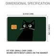thumbnail image 3 of Black Cat Credit Card Stickers, Waterproof Vinyl Debit Card Sleeves, Personalised Card Skin Covers, Gift for Friends 4pack, 3 of 5