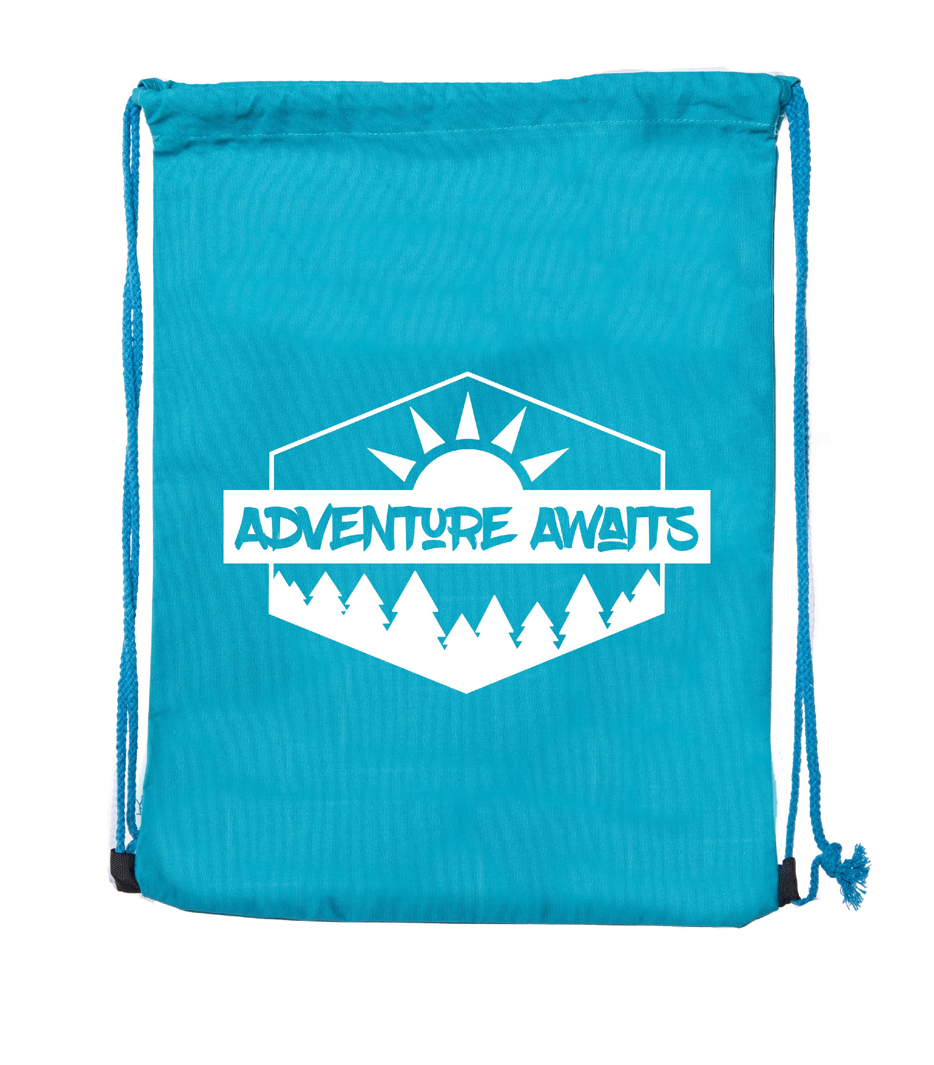 Camping Cotton Drawstring Backpack for Birthday parties and Summer Camp - image 2 of 2