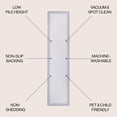 thumbnail image 3 of JONATHAN Y WASHABLE 2 x 8 Runner Rug, Sloane 2-Stripe Border Washable - White/Gray, WSH125B-28, 3 of 7