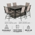 thumbnail image 2 of Four Seasons Courtyard Manhattan 6 Piece High Dining Chair Set, Gray, 2 of 7