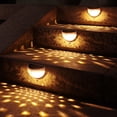 thumbnail image 4 of Bewildely Paquete de 2 luces de valla de jardín con energía solar 1,2 W Sensor exterior LED escalera lámpara montada en la pared iluminación de camino Iluminación y accesorios No.01 Bewildely HA011191-01B, 4 of 6