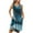 Light Blue, variant on Fazvaoo Womens Nightgowns Sleeveless Pleated Front Pockets Nightgowns Print Sleepwear(Blue,Size S-XXL)