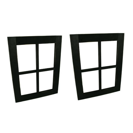 Rustic Black Framed Wood Window Frame Wall Hanging Set Of 2 Rustic Black Framed Wood Window Frame Wall Hanging Set Of 2