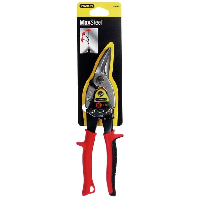 Tijeras de aviación STANLEY MaxSteel, izquierda, 25 cm, azul