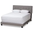 thumbnail image 1 of Baxton Studio Audrey Fabric Tufted Full Bed in Light Grey, 1 of 8