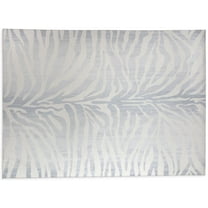Zebra Blue Grey Indoor Floor Mat by Kavka Designs