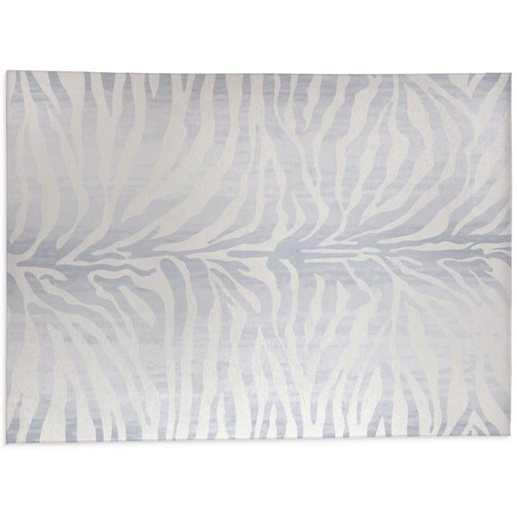 Zebra Blue Grey Indoor Floor Mat by Kavka Designs