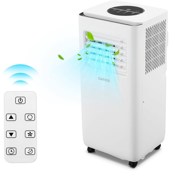 YUSAZENS 10000 BTU Portable Air Conditioner, 450 Sq ft 3-in-1 AC Unit Dehumidifier Fan, Auto Swing Sleep Mode 24H Timer Remote Control