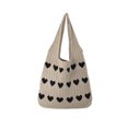 thumbnail image 2 of JingChun Knitted Shoulder Tote Bag Large Crochet Beach Bag Hobo Bag Aesthetic Tote Handbags for Women, 2 of 6