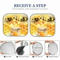 thumbnail image 5 of Kdxio Honey Bee Print 2-Piece Sun Shade Front Windshield - Foldable Car Front Window Sunshades For Most Sedans Suv Truck, 5 of 6