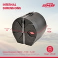 thumbnail image 3 of SKB 12" x 14" Tom Case with Padded Interior and D-Shaped Drum Design, Black, 3 of 7