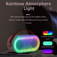 thumbnail image 2 of Tignapoo Portable Bluetooth Speaker with Dual Wireless Microphones, 10W HiFi Sound, RGB Light Strip, Type-C Charging, 4-5H Playtime, Blue/White/Pink Options, 2 of 7