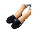 thumbnail image 6 of SIMANLAN Womens Loafers Slip On Boat Shoe Flat Flats Women Lightweight Casual Shoes Ladies Hand-Stitching Moccasin Black 10.5, 6 of 6