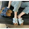 thumbnail image 2 of Women's Comfort Flat Sandals Double Buckle Adjustable Straps Flat Slides Footbed Suede, 2 of 7