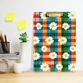 thumbnail image 2 of FORMRS Acrylic Clipboard with Low Profile Clip Standard A4 Letter Size, 12.5" x 9", Green Checkered Daisy, 2 of 8