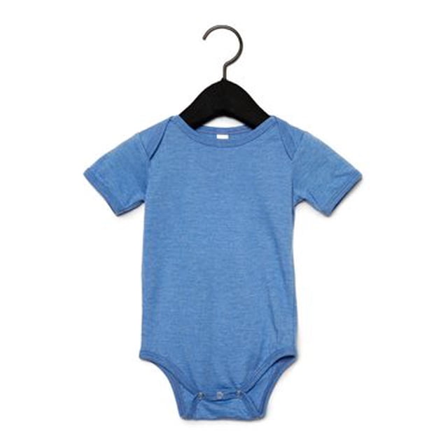 Bella Canvas Baby Jersey One Piece, 12-18, Heather Columbia Blue