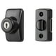 thumbnail image 1 of Cerrojo con llave de seguridad ideal para puertas contra tormentas y mosquiteras, negro mate (juego de 2 piezas), 1 of 3