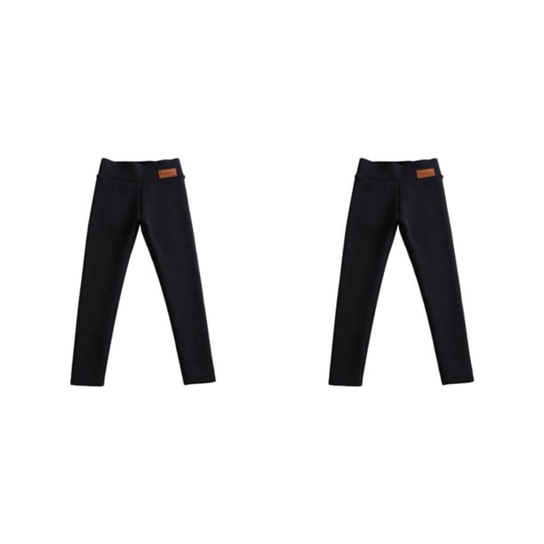 Advancent Winter Essential - Leggings gruesos con forro polar para mujer para mayor calidez, color negro S Negro S 2Conjunto